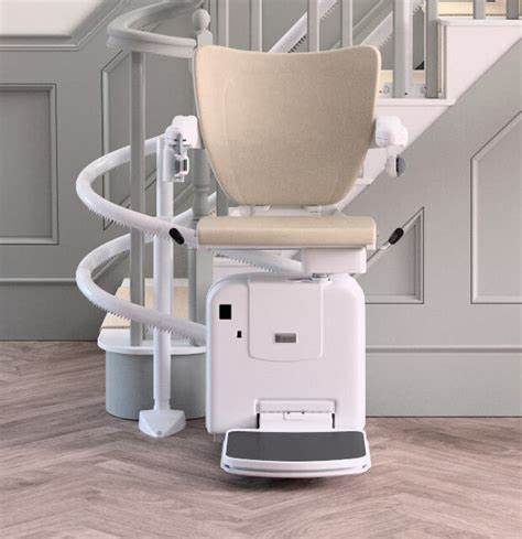 Curved stair lift