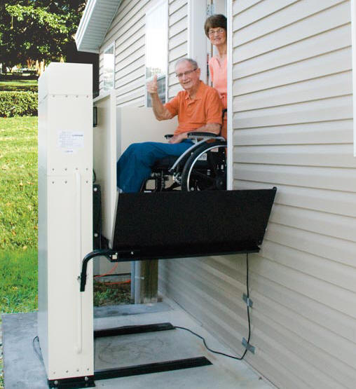 Anaheim wheelchair elevator porch vpl stair lift vertical platform